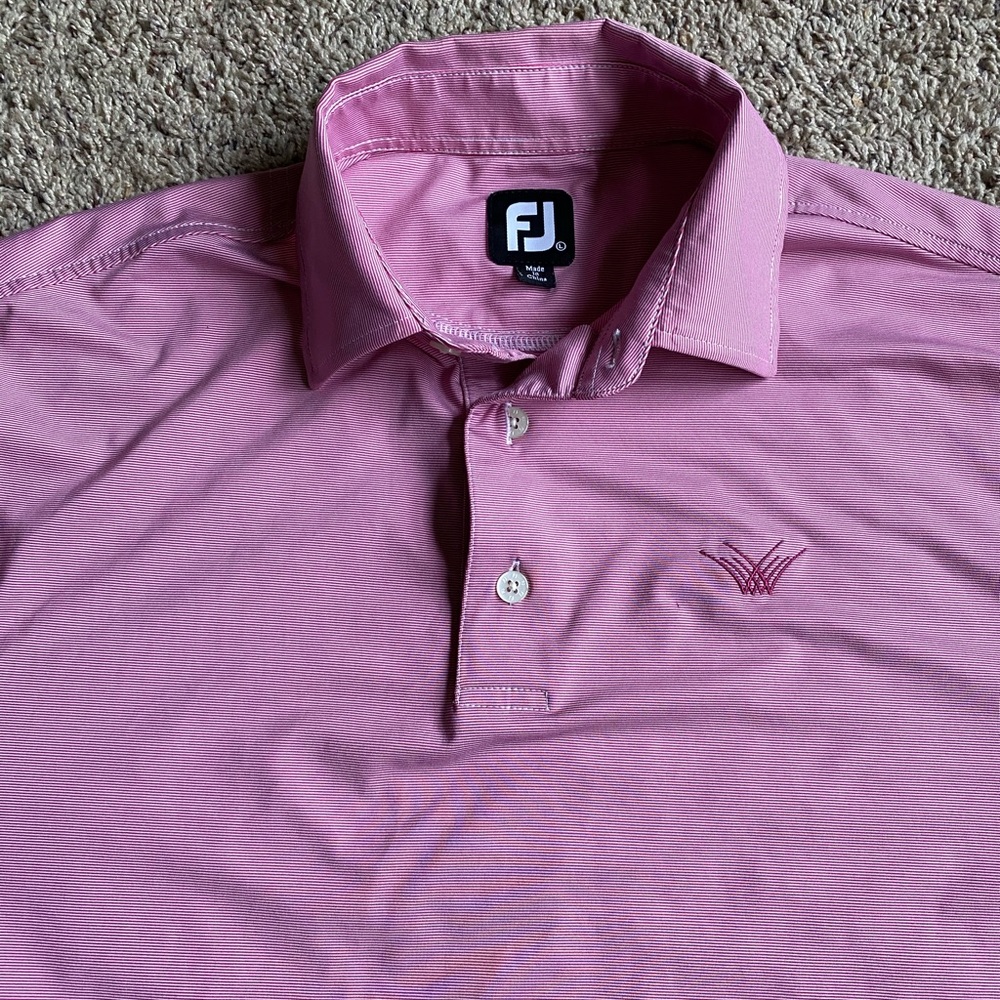 Footjoy Golf Polo Shirt Dellwood Country Club Minnesota Large Pink